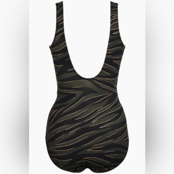 New! Miraclesuit Seabra Revele One Piece Swimsuit green 24456 - Picture 3 of 10